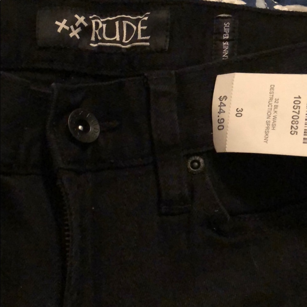 Rude Super Skinny Black Jeans
